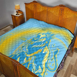 Saint Lucia Cricket Personalized Quilt The Roaring King - African Pride