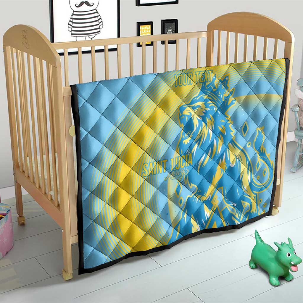 Saint Lucia Cricket Personalized Quilt The Roaring King - African Pride