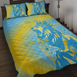Saint Lucia Cricket Personalized Quilt Bed Set The Roaring King - African Pride