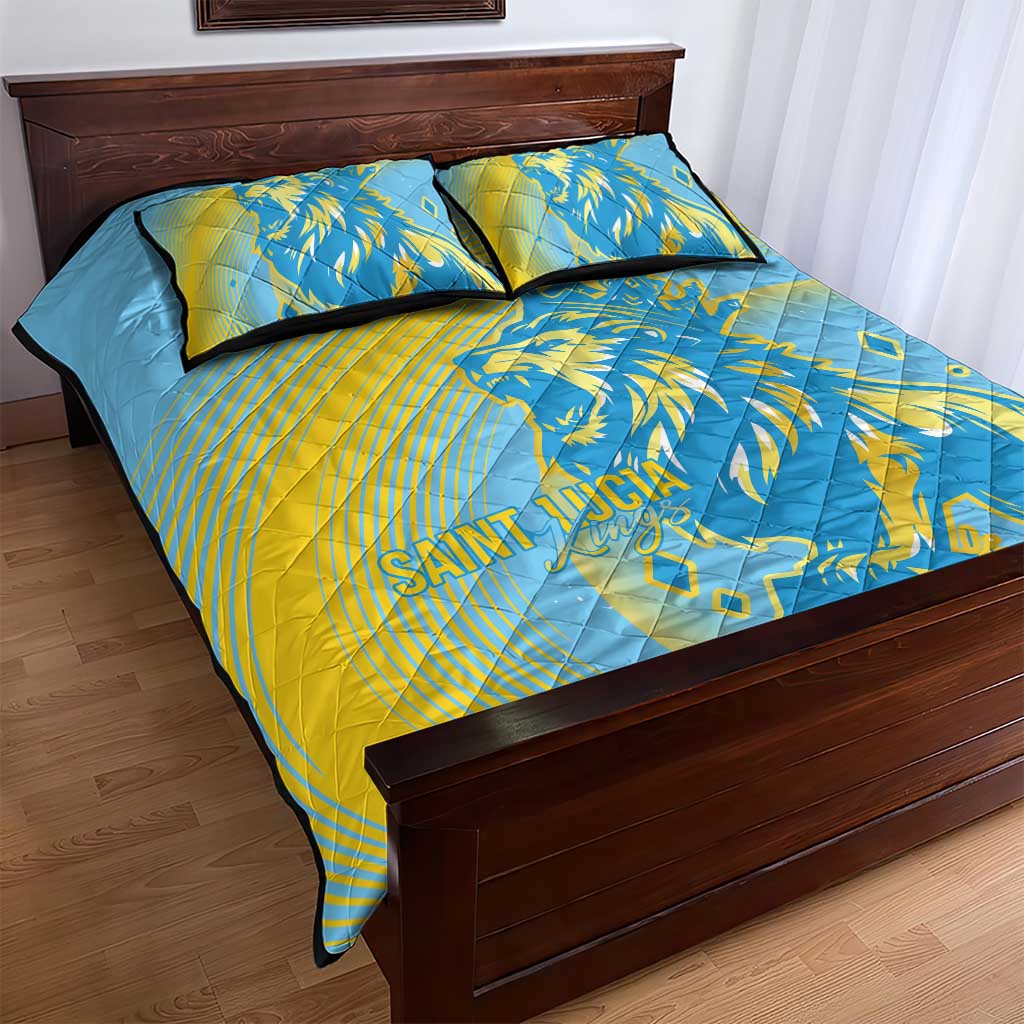 Saint Lucia Cricket Personalized Quilt Bed Set The Roaring King - African Pride