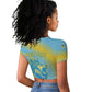 Saint Lucia Cricket Personalized Raglan Cropped T shirt The Roaring King - African Pride