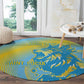 Saint Lucia Cricket Personalized Round Carpet The Roaring King - African Pride