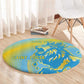 Saint Lucia Cricket Personalized Round Carpet The Roaring King - African Pride