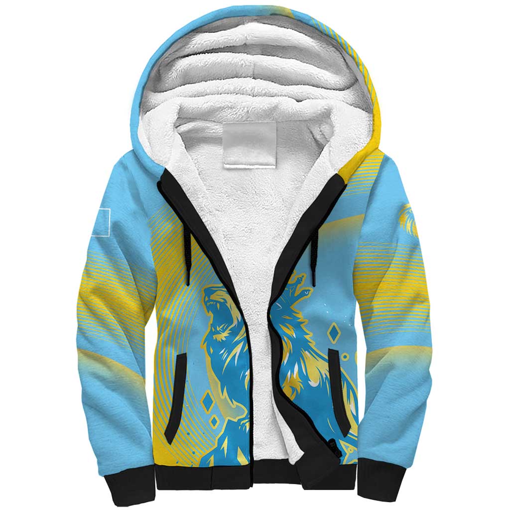 Saint Lucia Cricket Personalized Sherpa Hoodie The Roaring King - African Pride