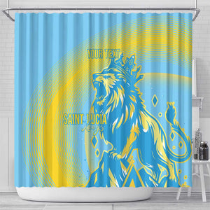 Saint Lucia Cricket Personalized Shower Curtain The Roaring King - African Pride