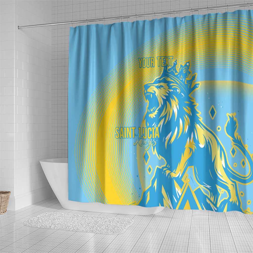 Saint Lucia Cricket Personalized Shower Curtain The Roaring King - African Pride