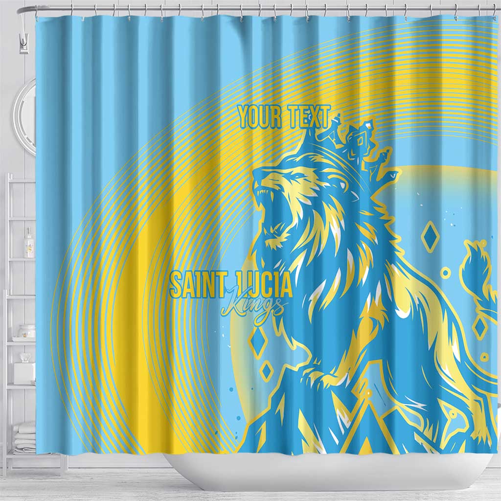 Saint Lucia Cricket Personalized Shower Curtain The Roaring King - African Pride