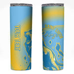 Saint Lucia Cricket Personalized Skinny Tumbler The Roaring King - African Pride