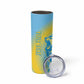 Saint Lucia Cricket Personalized Skinny Tumbler The Roaring King - African Pride