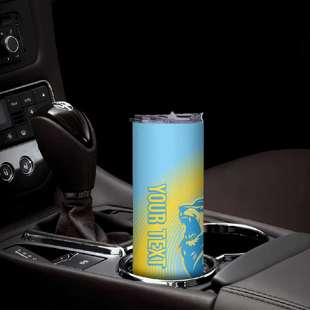 Saint Lucia Cricket Personalized Skinny Tumbler The Roaring King - African Pride