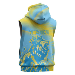 Saint Lucia Cricket Personalized Sleeveless Hoodie The Roaring King - African Pride