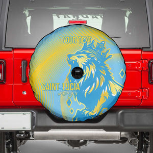 Saint Lucia Cricket Personalized Spare Tire Cover The Roaring King - African Pride