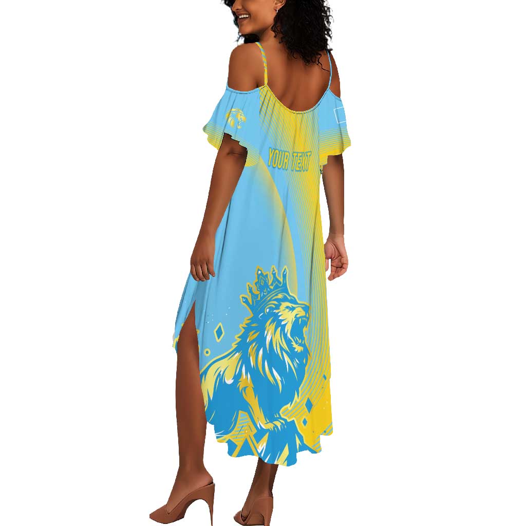 Saint Lucia Cricket Personalized Summer Maxi Dress The Roaring King - African Pride