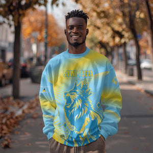 Saint Lucia Cricket Personalized Sweatshirt The Roaring King - African Pride