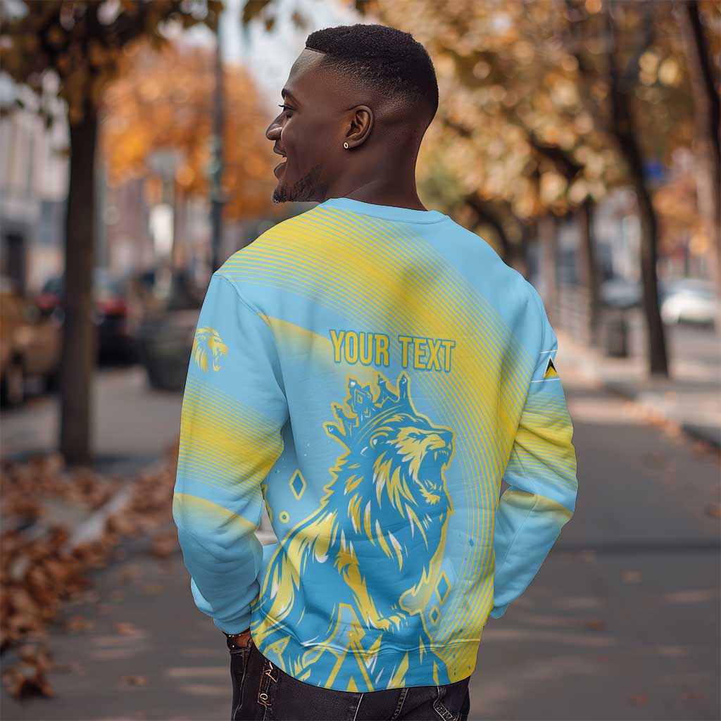 Saint Lucia Cricket Personalized Sweatshirt The Roaring King - African Pride