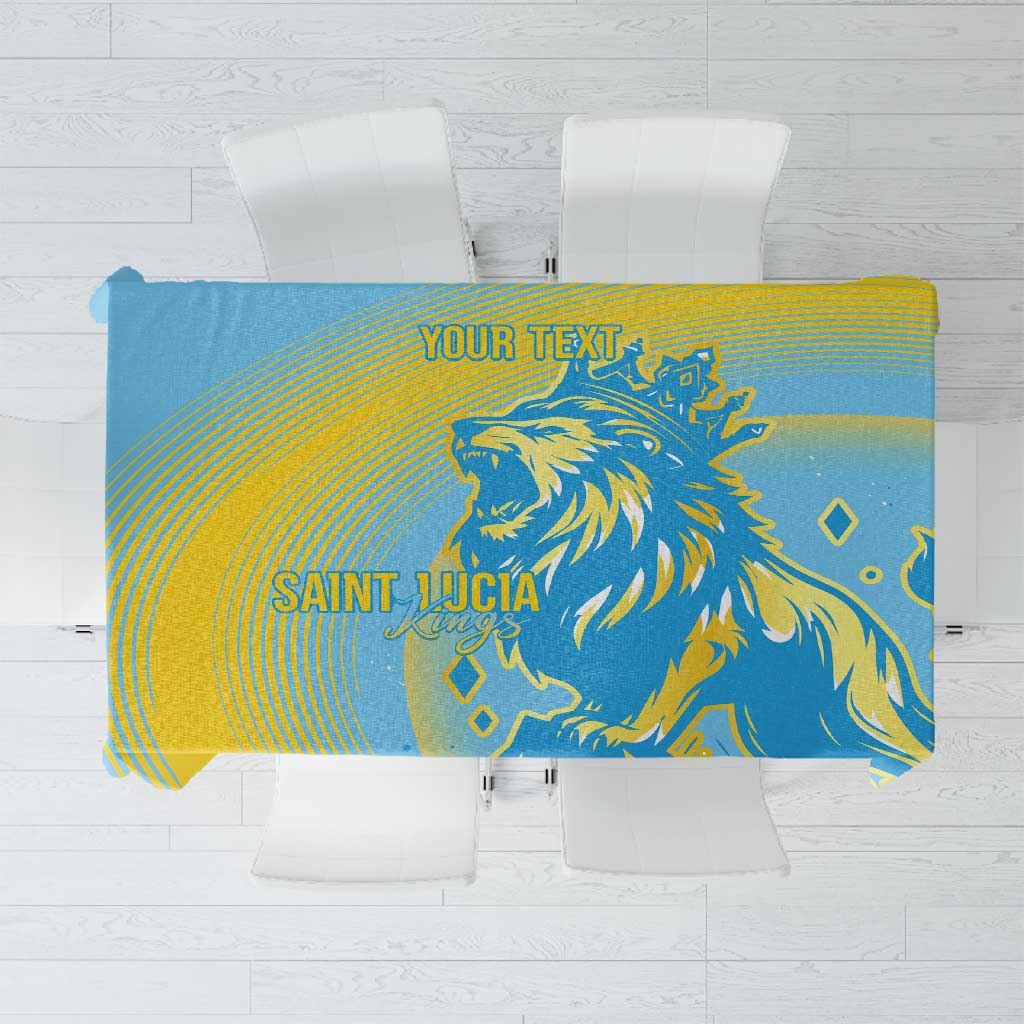 Saint Lucia Cricket Personalized Tablecloth The Roaring King - African Pride
