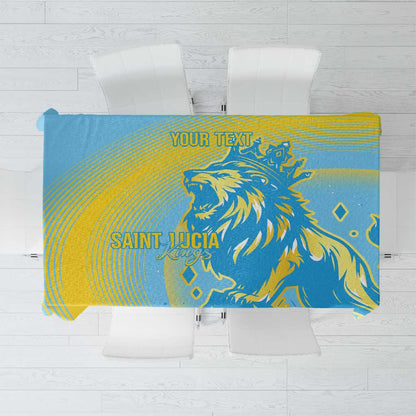 Saint Lucia Cricket Personalized Tablecloth The Roaring King - African Pride