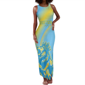 Saint Lucia Cricket Personalized Tank Maxi Dress The Roaring King - African Pride