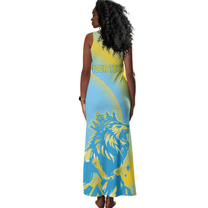 Saint Lucia Cricket Personalized Tank Maxi Dress The Roaring King - African Pride