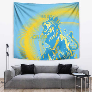 Saint Lucia Cricket Personalized Tapestry The Roaring King - African Pride