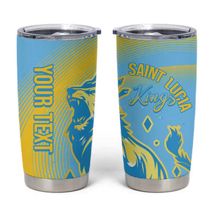 Saint Lucia Cricket Personalized Tumbler Cup The Roaring King - African Pride