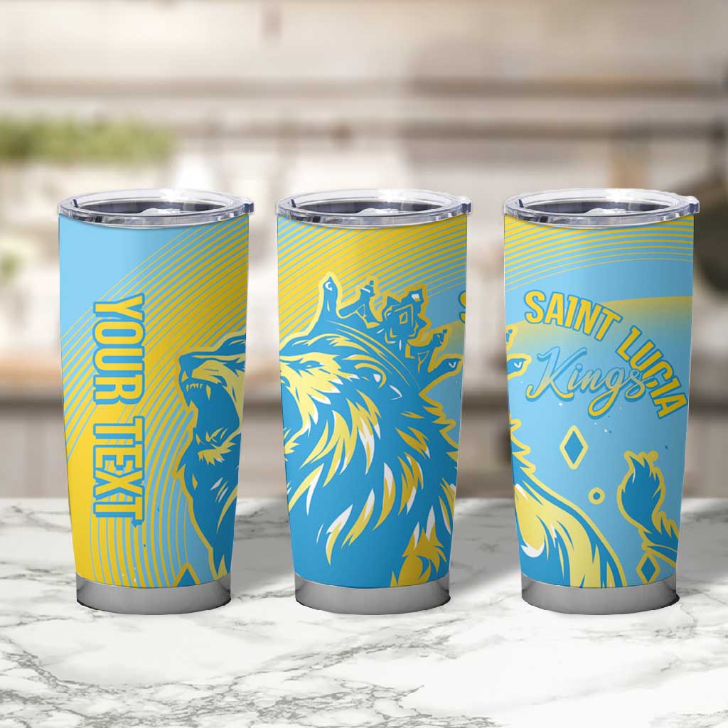Saint Lucia Cricket Personalized Tumbler Cup The Roaring King - African Pride