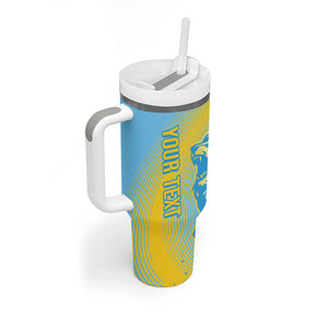 Saint Lucia Cricket Personalized Tumbler With Handle The Roaring King - African Pride