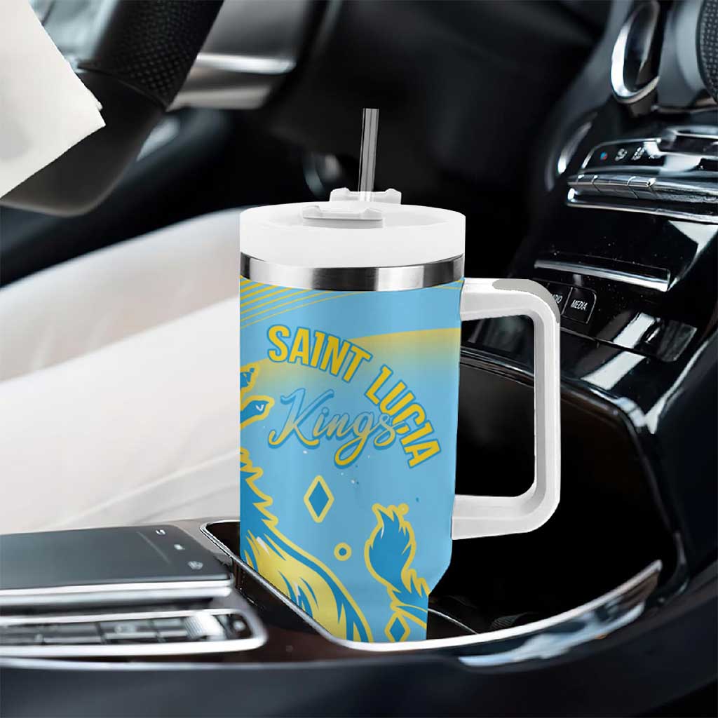 Saint Lucia Cricket Personalized Tumbler With Handle The Roaring King - African Pride