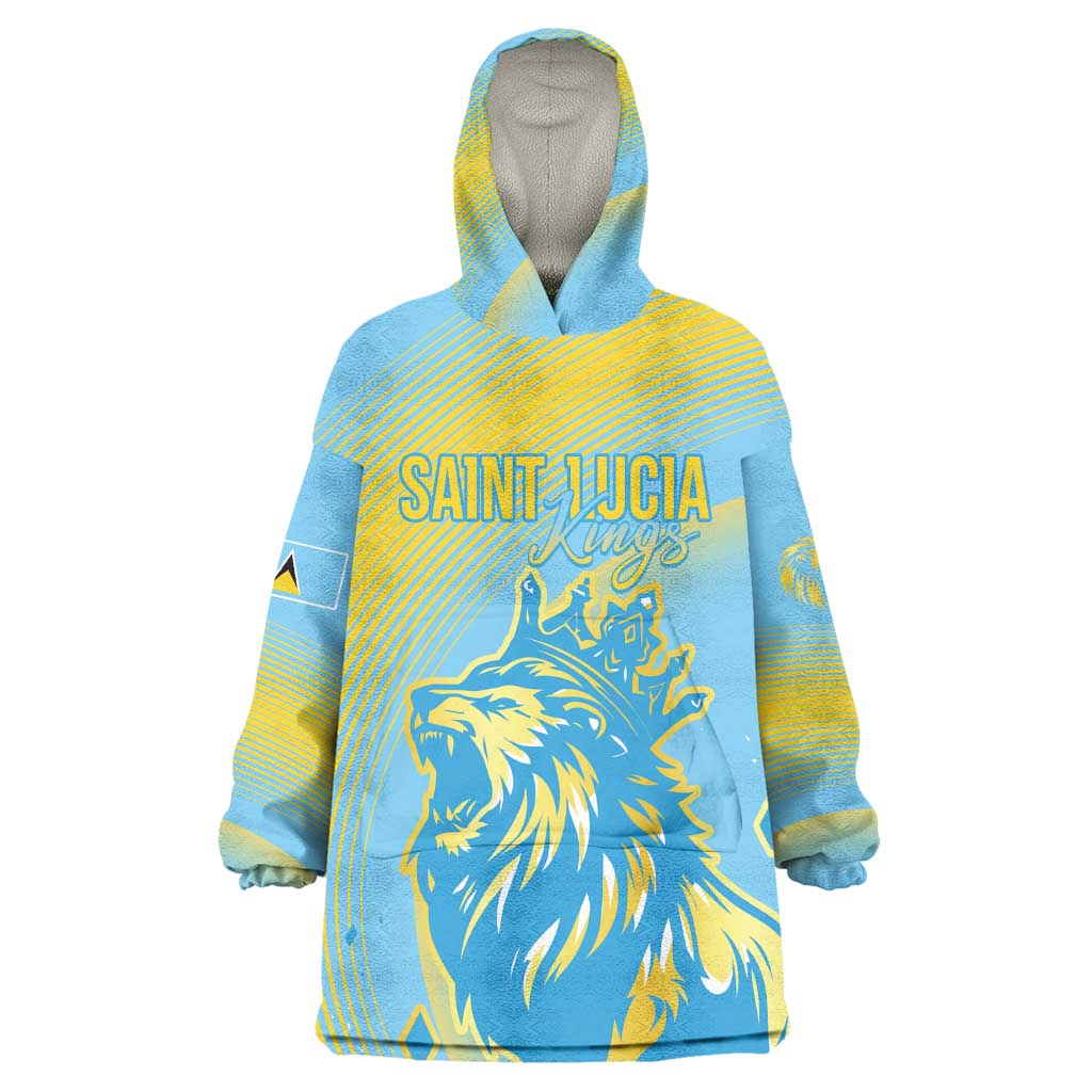 Saint Lucia Cricket Personalized Wearable Blanket Hoodie The Roaring King - African Pride