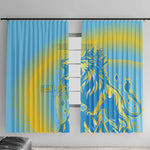 Saint Lucia Cricket Personalized Window Curtain The Roaring King - African Pride