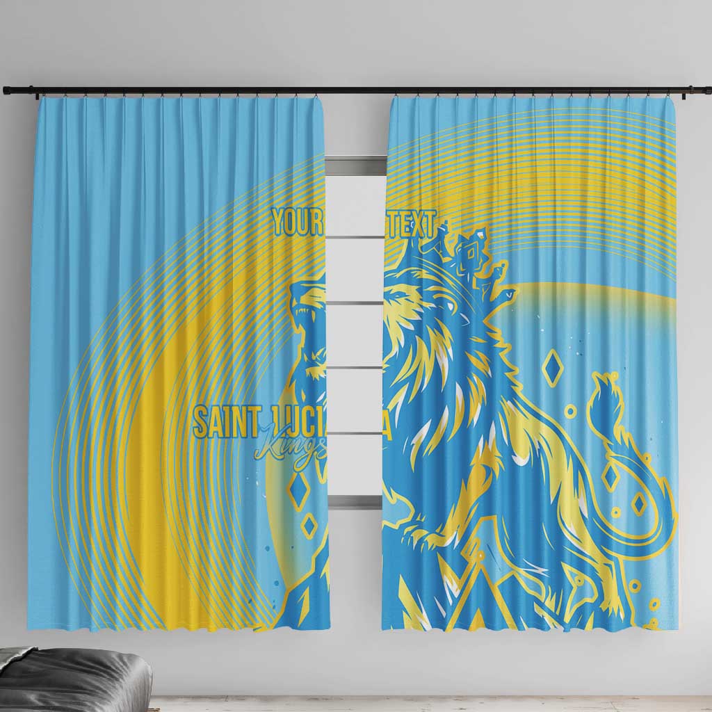Saint Lucia Cricket Personalized Window Curtain The Roaring King - African Pride