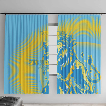 Saint Lucia Cricket Personalized Window Curtain The Roaring King - African Pride