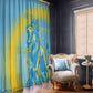 Saint Lucia Cricket Personalized Window Curtain The Roaring King - African Pride