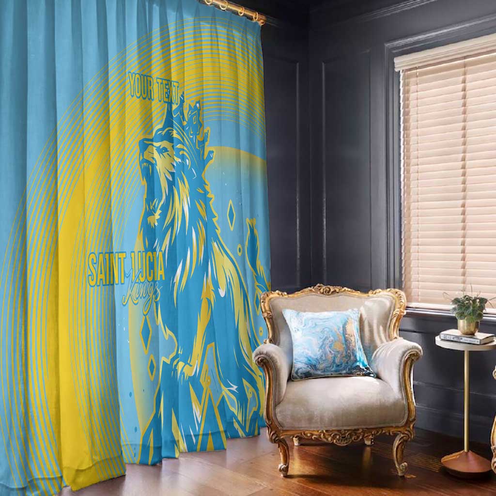 Saint Lucia Cricket Personalized Window Curtain The Roaring King - African Pride