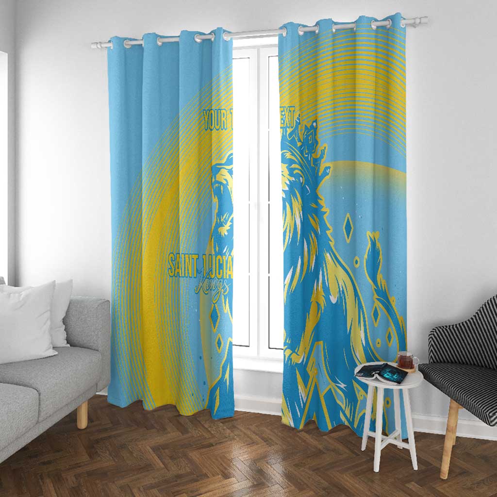Saint Lucia Cricket Personalized Window Curtain The Roaring King - African Pride