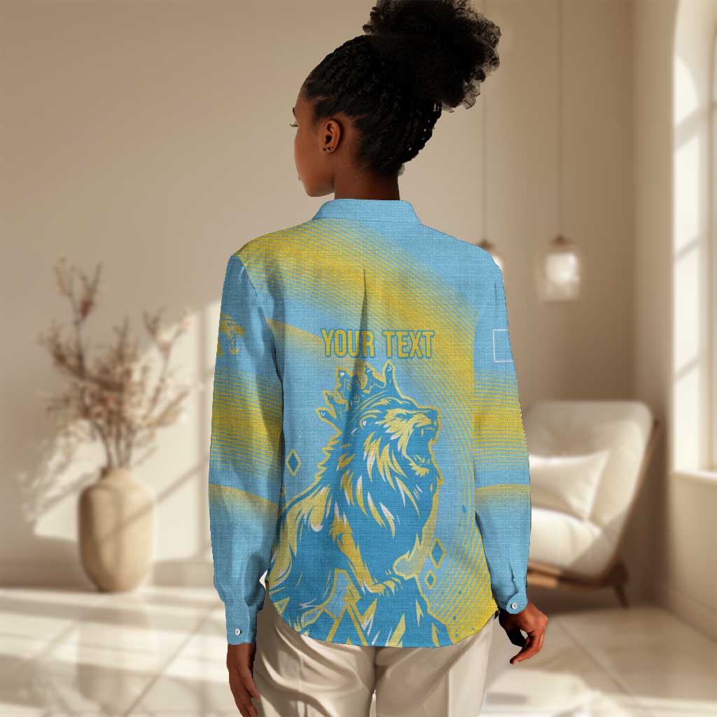 Saint Lucia Cricket Personalized Women Casual Shirt The Roaring King - African Pride