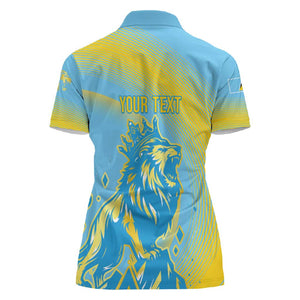 Saint Lucia Cricket Personalized Women Polo Shirt The Roaring King - African Pride
