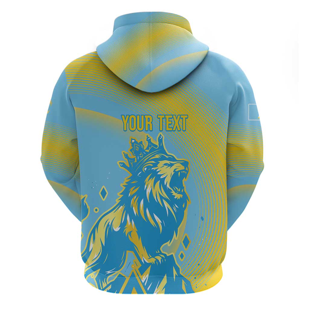 Saint Lucia Cricket Personalized Zip Hoodie The Roaring King - African Pride