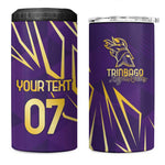 Afro-Trinbago Cricket Custom 4 in 1 Can Cooler Tumbler TKR Quadruple Champion - African Pride