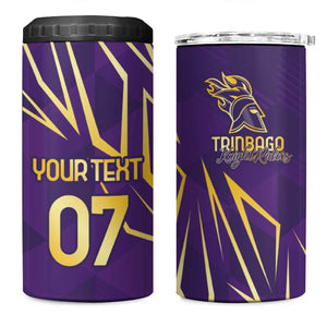 Afro-Trinbago Cricket Custom 4 in 1 Can Cooler Tumbler TKR Quadruple Champion - African Pride