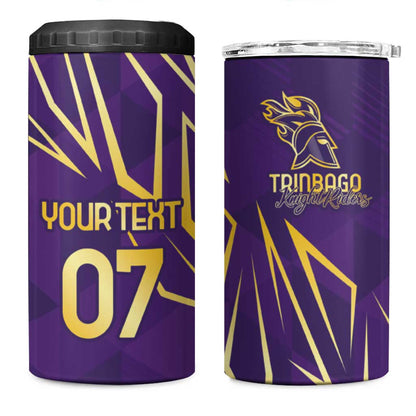 Afro-Trinbago Cricket Custom 4 in 1 Can Cooler Tumbler TKR Quadruple Champion - African Pride