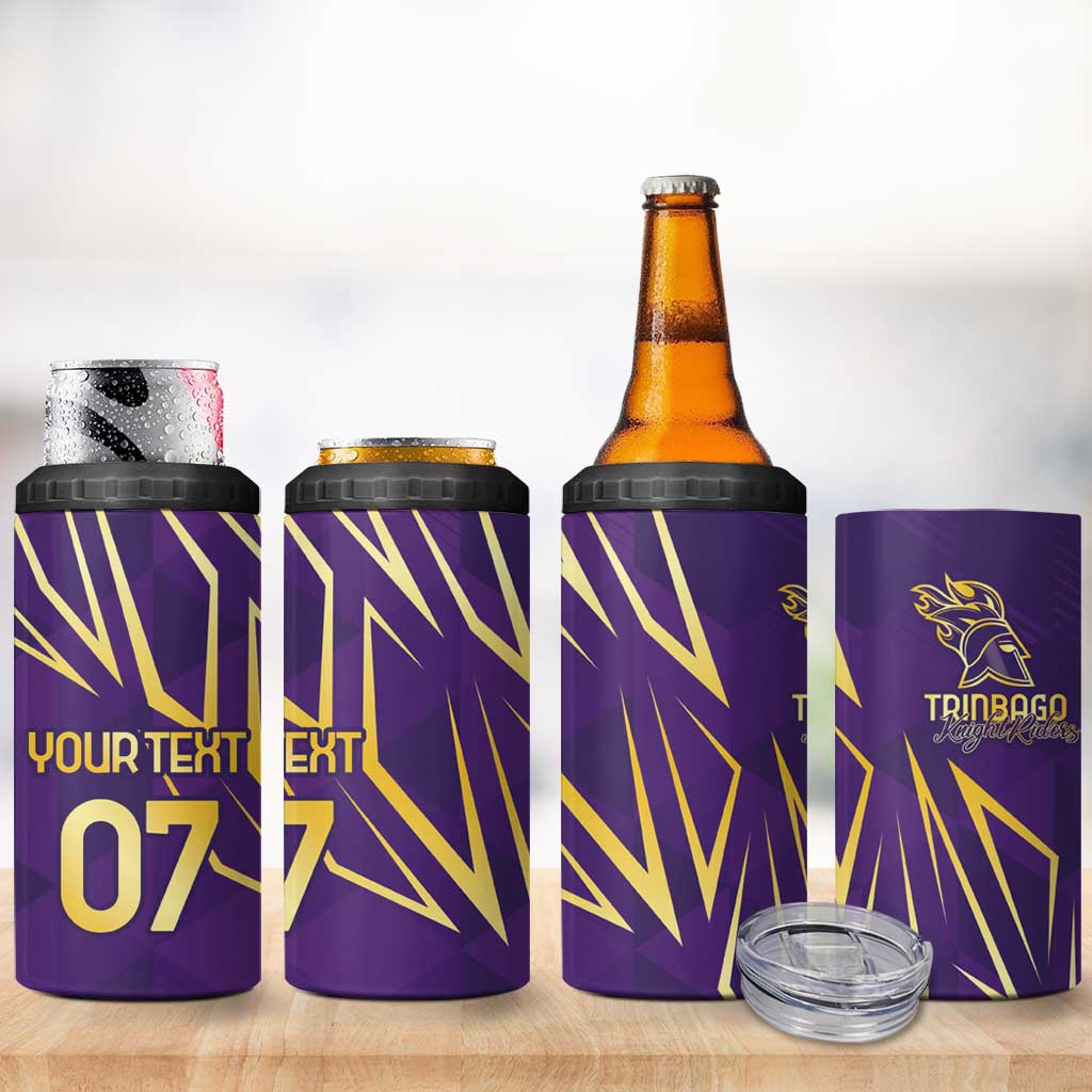 Afro-Trinbago Cricket Custom 4 in 1 Can Cooler Tumbler TKR Quadruple Champion - African Pride