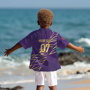 Afro-Trinbago Cricket Custom Kid Hawaiian Shirt TKR Quadruple Champion - African Pride