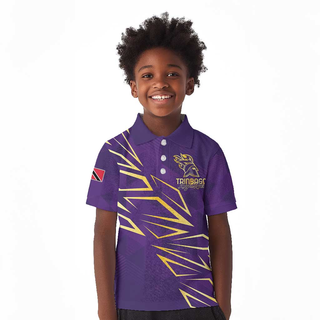 Afro-Trinbago Cricket Custom Kid Polo Shirt TKR Quadruple Champion - African Pride