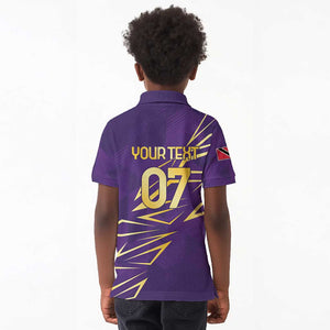 Afro-Trinbago Cricket Custom Kid Polo Shirt TKR Quadruple Champion - African Pride