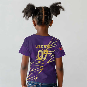 Afro-Trinbago Cricket Custom Kid T shirt TKR Quadruple Champion - African Pride