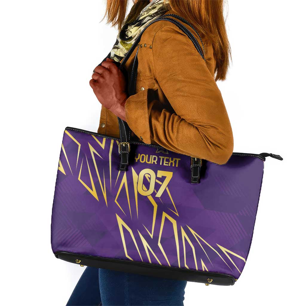 Afro-Trinbago Cricket Custom Leather Tote Bag TKR Quadruple Champion - African Pride