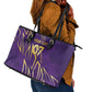 Afro-Trinbago Cricket Custom Leather Tote Bag TKR Quadruple Champion - African Pride