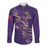 Afro-Trinbago Cricket Custom Long Sleeve Button Shirt TKR Quadruple Champion - African Pride