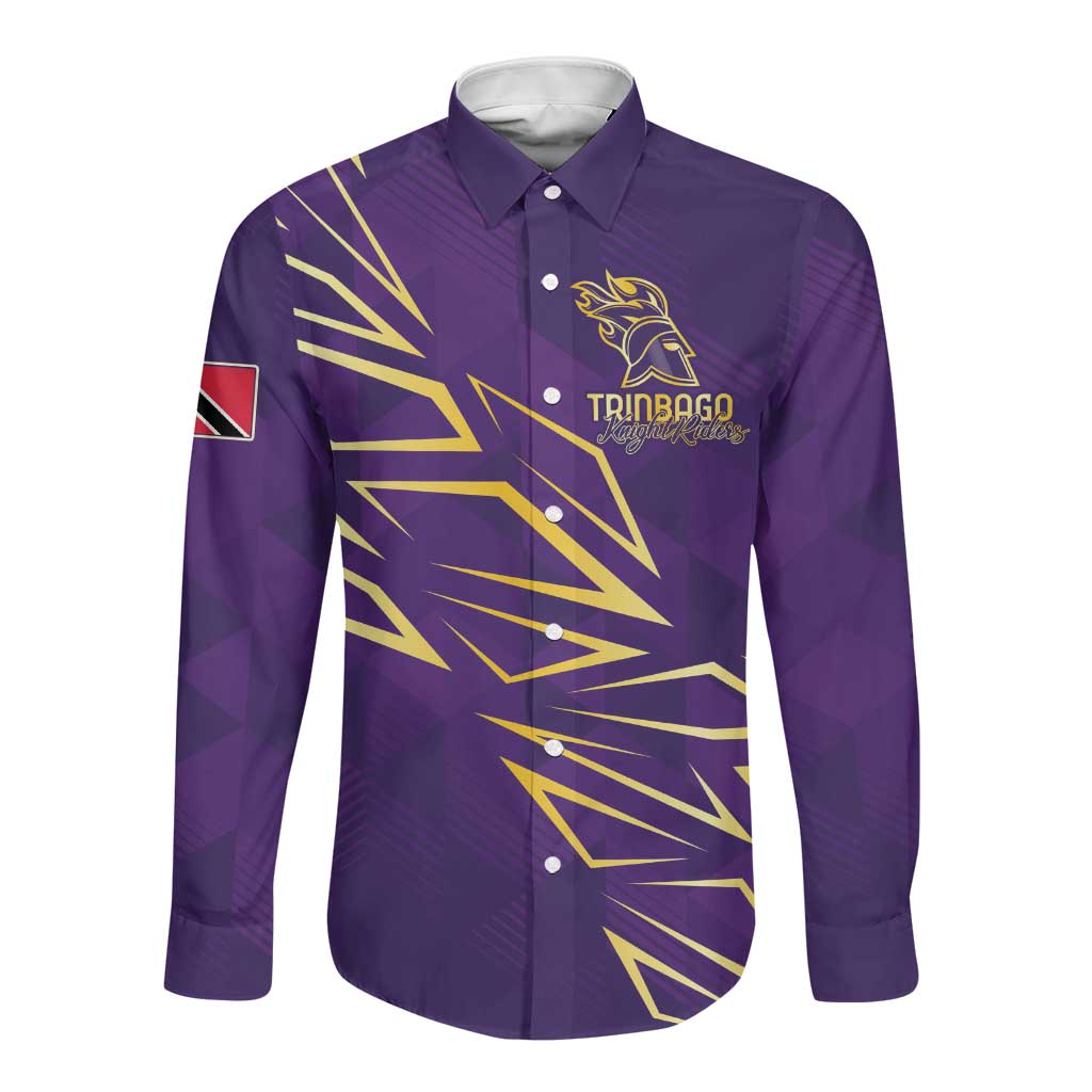 Afro-Trinbago Cricket Custom Long Sleeve Button Shirt TKR Quadruple Champion - African Pride